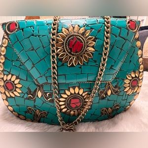 Unique Hard Stone Zara Purse. Sold Out. Rare. Hard to Find!